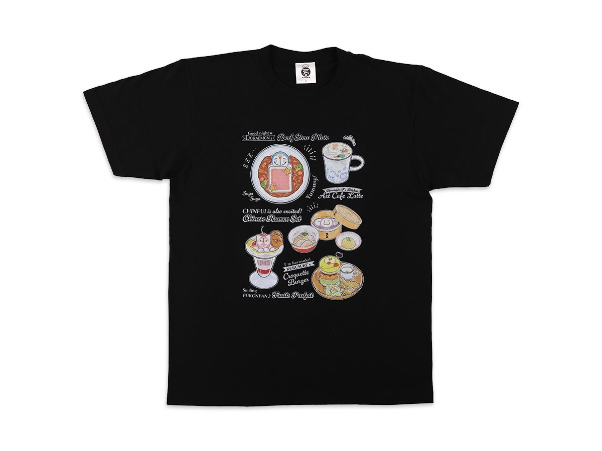 【7/11(金)発売予定】ドラえもん　Ｆ’ｓキッチン　Tシャツ　黒板アート（M/L/XL）